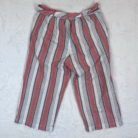Tommy Hilfiger Linen Blend Pants Women’s Size XL Belt Pockets Beach - Picture 9 of 13